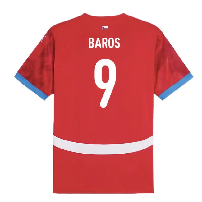 2024-2025 Czech Republic Home Shirt (Baros 9)-SoccerKits Hub | Buy Soccer Jerseys Online